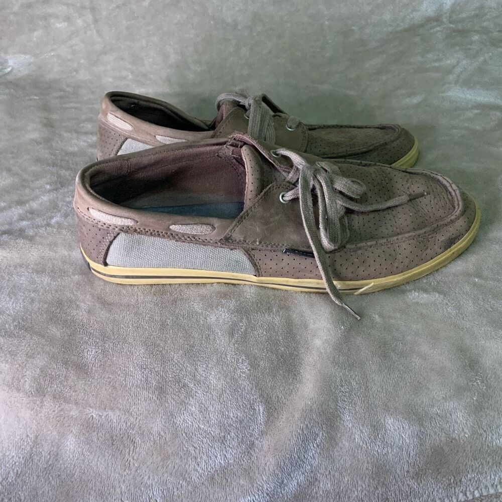 Gotcha Richmon Mens Size 12 Leather Boat Deck‎ Shoes Slip On Loafers Tan Brown